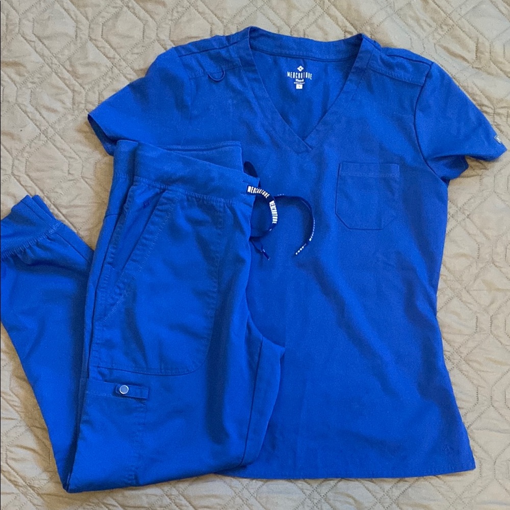 MedCouture Blue Scrubs Set